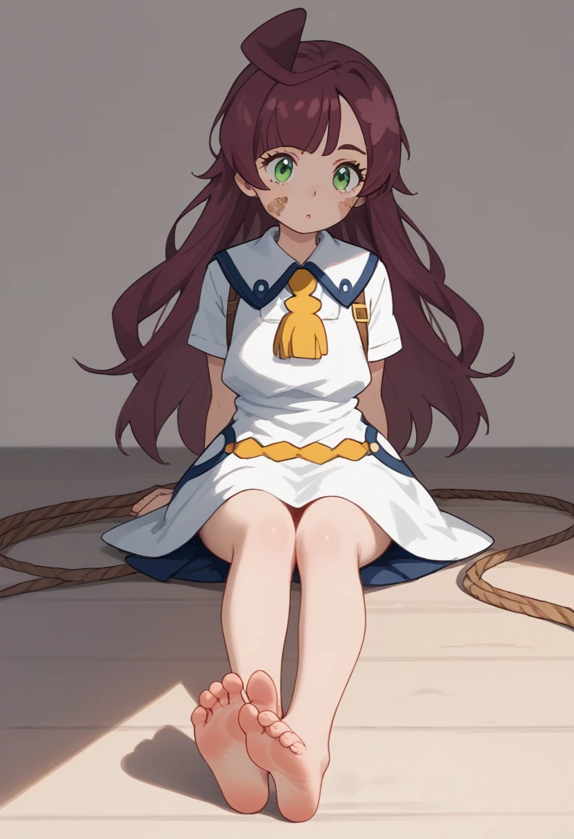 junior high school,Girl,Barefoot,Rope binding,Constraints,SM