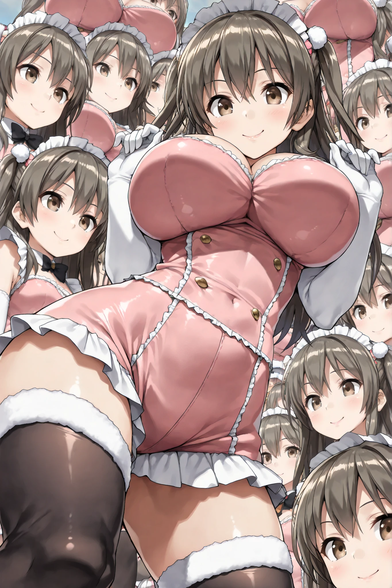 open mouth, saliva, drooling, wet, cum on mouth, cum on tongue, huge breasts, huge ass, huge thighs, blush, crossed-eyes, front view, looking at the viewer, milf, ahegao, rolling-eyes, tongue out , Curvaceous, wide waist, (thick thight:1.1), hand on vagina, vagina, spread legs, mamako oosuki, covered in cum