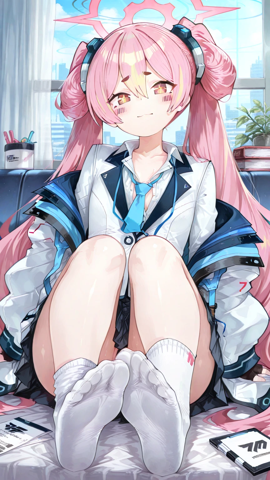 1 Girl、Kotoriyu Hoshino、Pink Hair、Ahoge、Odd Eye、Short、Embarrassed、skirt lift、Panties、cute