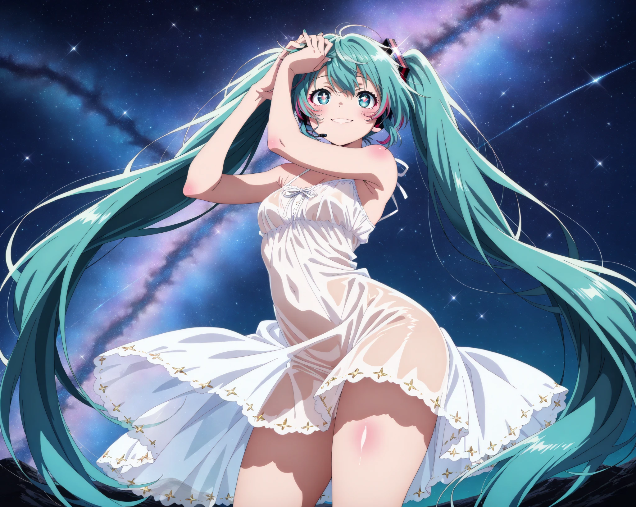 Hatsune Miku、Anime girl with long hair and a gun in her hand,Shimashima Pantiesがよく見える、show white panties,Hatsune Miku、Squatting、spread legs、show panties,super mini skirt、緑と白のShimashima Panties、From miniskirt to c Kantai Collection style,Shimashima Panties、super mini skirt、 portrait anime space cadet girl, Best Anime 4K Kona-chan Wallpaper, terrible anime 8k, High-definition official artwork, Trending with Art Station Pixiv, perfect android girl, cyborg - girl with silver hair, anime style 4k, anime art wallpaper 8k, azur lane style