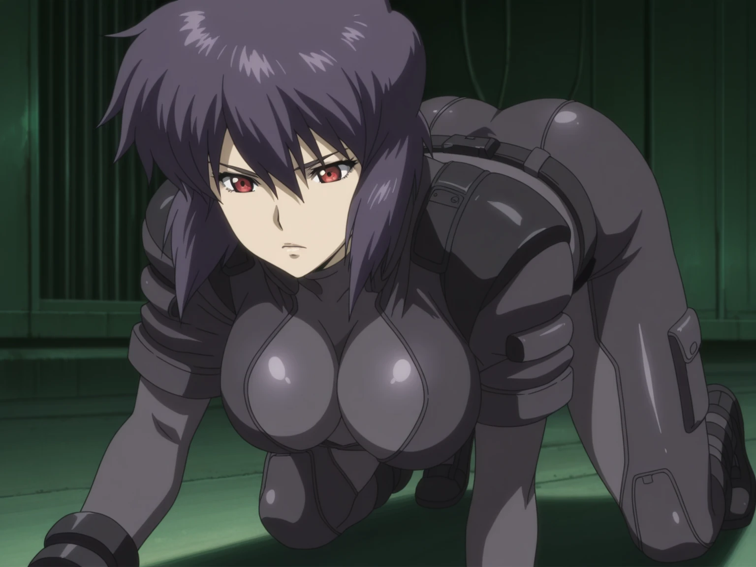 motoko_kusanagi, sac_2045, perfect body, abdomen, small breasts, anime