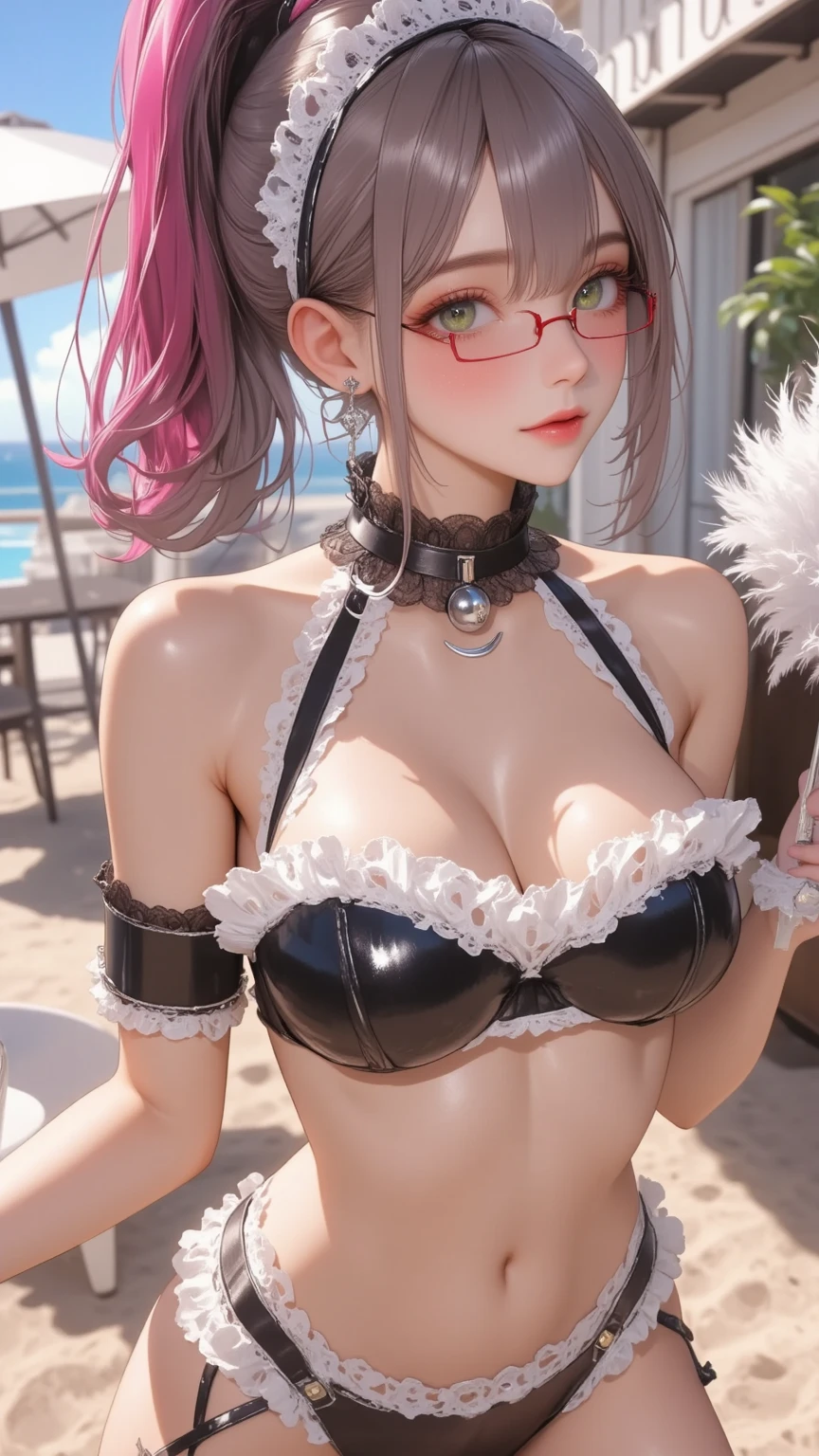 ((Detailed, 8k, masterpiece, high definition)) Ember, solo, 1 girl, girl made of fire, wide hips, big ass, big breasts, sexy seductive posture, dynamic pose, bedroom, ((Detailed, 8k, masterpiece, high definition)) sexy seductive tight cut out dress,  tight highs, high heels, garter straps underneath, chocker, arm sleeves, sexy seductive smile on face, ((full body view)), ready to mate
