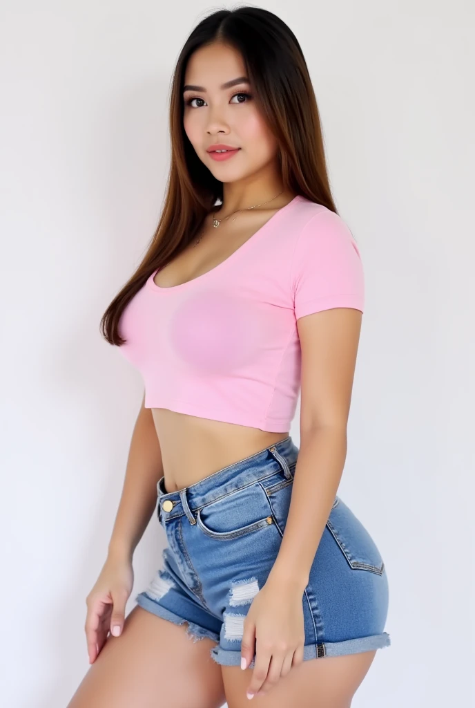 (8K, best quality, masterpiece, Golden Ratio Composition,:1.3), woman, (Beautiful woman in her 40s), (穿着Black tights,), (Nurse in pink:1.2), (Huge breasts), (Long legs), Soft face line,Gentle,Silver short hair, Black tights
