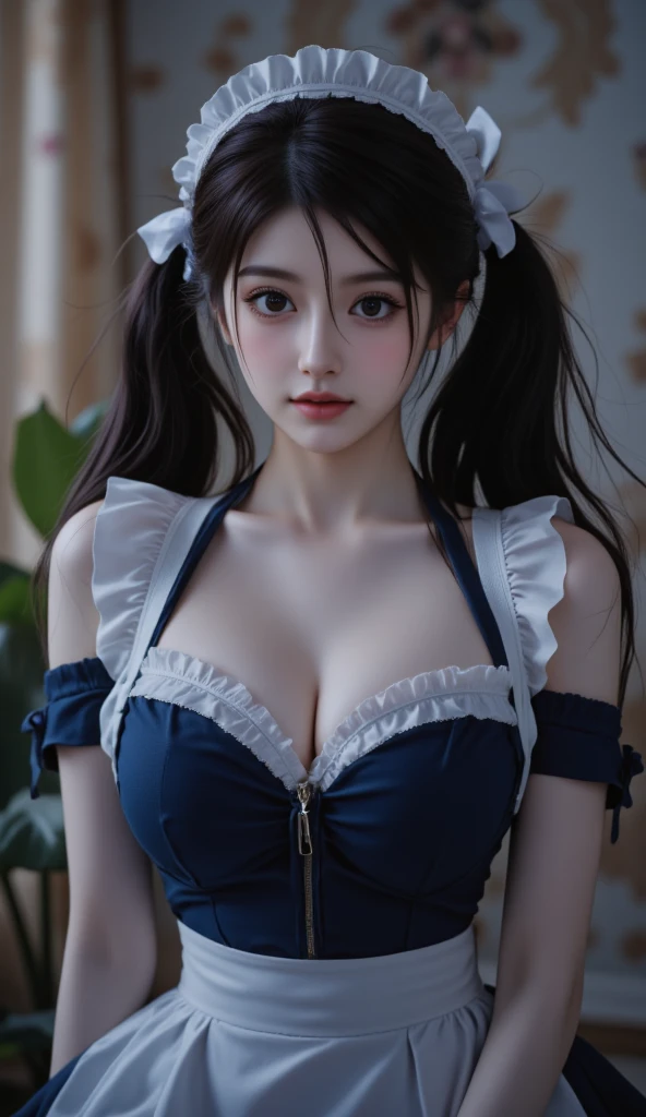 Wet body v- hanfu silk thin cloth. Master quality, highest quality, best picture quality, exaggerated details, a princess cute 8 year old asian with a shy expression, slightly squinted eyes, adjusting her hair, long eyelashes (long hair / very, very exaggerated big breasts, big / in hanfu pentticoat thin qipao dress, short skirt), posing in front of the camera, wet throught breast Petticoat. Opening cloth explore bra silk, very thin hanfu and throught wet water cloth
