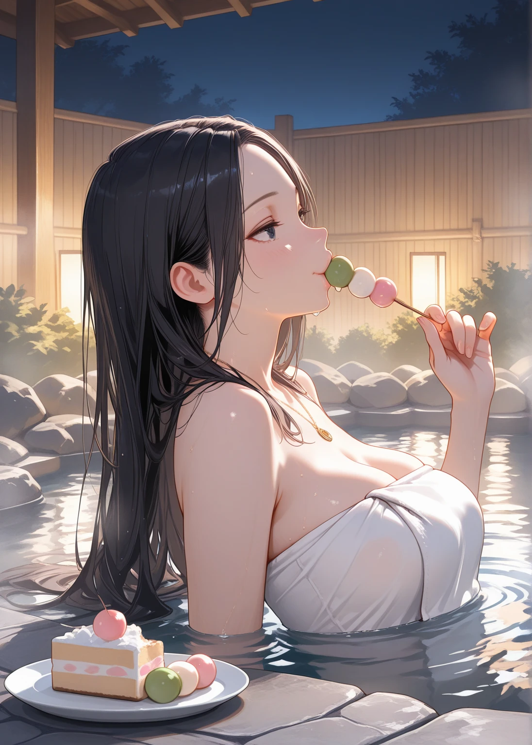 A sexy woman sucking white liquid popsicle oozing from her mouth white liquid oozing from her nude crotch NSFW