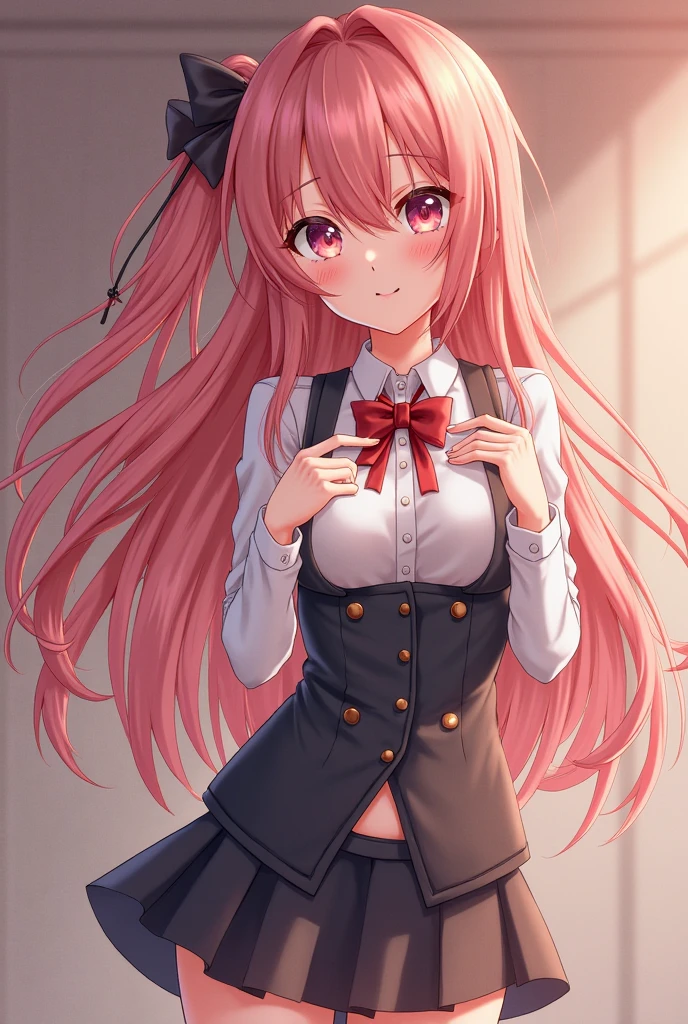 main girl is beautiful and cute, "neat and bright uniform coordination", full body, full body illustration, best illustration, elementary school student, realistic and elaborate uniform, high school uniform, ((highest quality)), ((masterpiece)), (detail: 1.4), anatomical, award-winning concept art, beautiful, fine details, portrait, look viewer, (full body view)), 1 girl, full body, solo, 6 years old, elementary school student, child actor, golden hair, blonde, semi-long hair, red and pink eyes, large eyes, the pupil of the left eye is star-shaped, characteristic pupil of the left eye, pupil of the left eye clear, pupil of the left eye detailed, dark brown blazer, maroon sweater, long checked skirt, dark green and maroon skirt, black hyso, orange large ribbon, white blouse, underwear, panties, skirt, white panties, wet, shirt, wet clothes, skirt lift, blush, classroom, navel,lift under chest, clothing lift, easy background, lifting clothes, uniform, Japan cute school uniform, blazer, look away, short sleeve, loli, skinny, elementary, loli, baby face, cute, young appearance, fantastic visual depiction, professional effects, beautiful girl, petite girl, sweaty transparent clothes, unevenness, absurdity, Heel up loafers, golden hair, red and pink eyes, the main girl is beautiful and cute