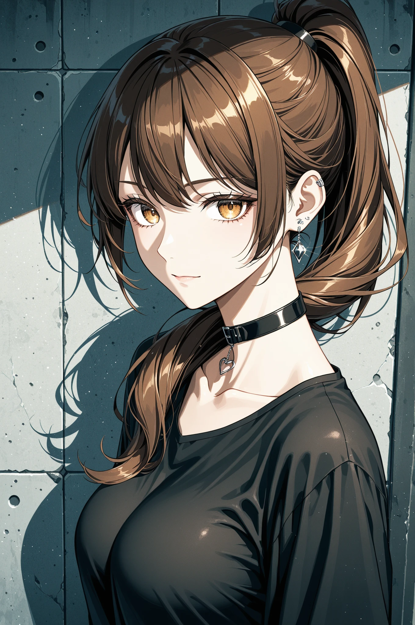 score_9, score_8_up, score_7_up, source_anime, mature,
White_Wings, 1girl, solo, looking at viewer, smile, shirt, skirt, blonde hair, brown hair, long sleeves, jewelry, jacket, multicolored hair, cowboy shot, earrings, parted lips, sleeveless, pants, signature, necklace, nail polish, black jacket, bracelet, black shirt, sleeveless shirt, gradient hair, black pants, turtleneck, floral print, zipper, multicolored eyes, sleeveless turtleneck, letterman jacket, chain necklace, print jacket
<lora:Aketa Mikoto-PonyXL-000008:1>