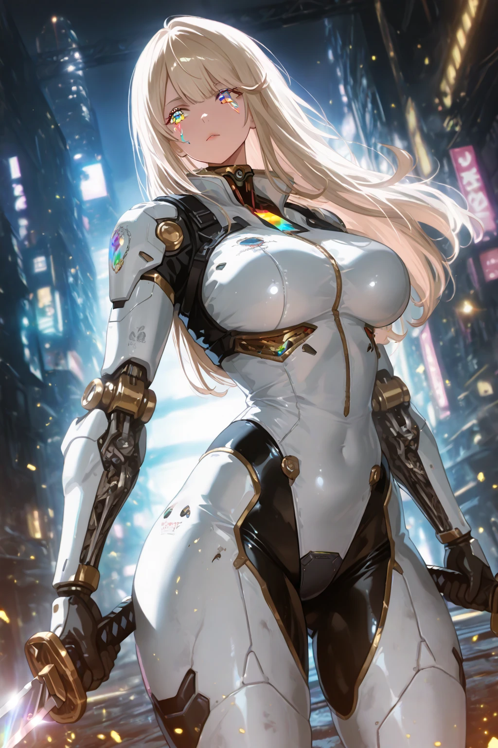 NSFW:1.4、Masterpiece、最high quality、high quality、High definition、High resolution、High detail、Lens flare、Ray Tracing、high qualityのテクスチャー、high qualityの影、Beautiful details、Detailed explanation、Detailed texture、Realistic facial expression、Realistic and colorful、Delicate、Cinematic Light、Side light、Sharp Focus、(1 Female:1.3)、(Intricate details、Makeup、Pure Eros Face_v1:0.5)、(Details Beautiful delicate face、Detailed beautiful delicate eyes、Perfect Facial Proportions、Detailed skin、Charm、Detailed chest、Large upward-facing breasts)、Underboob、(See-through)、slender、sexy、Detailed crotch、High Leg、V-Cut、Fancy hairstyle、Beautiful bangs、(Two-tone gradient hair color)、(high slit)、Knee-high、Thighs、Cyberpunk Boots、White shirt、Crop top、Headphones、Cyberpunk Sleeve Removal、Full body photography、Low angle composition、Spread your legs、Leg spread、(Take a deep breath、Work on this image step by step)