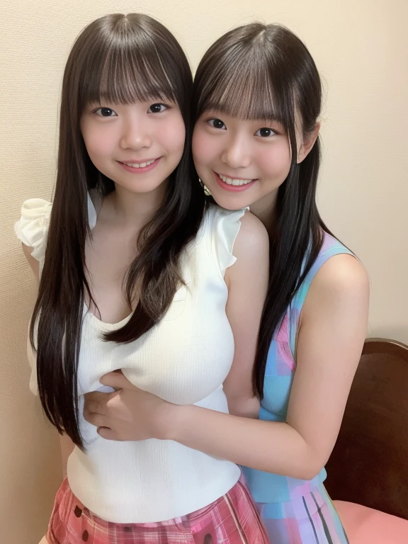 (masterpiece, Highest quality:1.4), Award-winning portraits, 8K, 85mm, alone, Beautiful Face, Delicate girl,  (Bedroom at night), Sophisticated, cute, 15 years old, RAW Photos, Confused, High resolution, Sharp focus, Background Blur、(((Flat Chest 、thin and delicate body、Childish atmosphere)))、shiny semi-long hair、ponytail、I have a small mole on my left cheek、 Dark brown eyes、sexy、flexible legs、Knee Shot、Smile shyly、Shot from below、Are sleeping