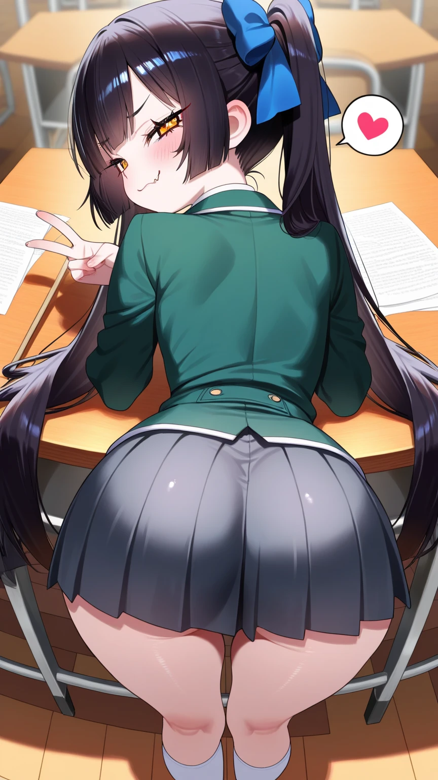 ((Best quality)), ((masterpiece)), ((perfect composition)), ((perfect anatomy)), illustration, high-res, prefect lighting, dynamic angle, (((clean and clean))), absurdres, (((clean and clean))), 1girl, sole, chizuruchankaihatsunikki, nude, school table, lying on table, detailed table, one leg up, from behind, looking back, nsfw, matured, spread legs, anal, ass, ((detailed dilated gaping_vaginal)), [[1man]]], (huge penis, huge penis as wide as arms), (pov), sex from behind, grabbing ass, detailed hands, spread anus, uncensored, orgasm, (mating call), detailed leg, purple hair, long hair, hairclip, purple-red eyes, NTR, large breasts, opened cloth, leaning forward, gaping, spread anus, open mouth, tongue, requesting sex, showing off anus, detail ass hole, school uniform, green jacket, green pleated skirt, (red_choker), (femdom), enchanting expressionless, enjoying, ((zettai ryouiki)), scowling, happiness, (detailed face description), (detailed eyes description), pet girl, nothing happened, legs up shot, lying, enjoying, focus ass, advanced cg, amazing quality, octane rendering, (detailed pussy), cummings, cumed, suggestive fluid, seductive, alluring, (vomcum), focus ass hole.
<lora:ChizuruchanKaihatsuNikki-08:0.7> <lora:anal_beads_v0.2a:1> <lora:add_detail:0.35> <lora:rainbow:0.2> <lora:BetterPussyV0.1.0-LR00025-Locan:1> <lora:vomcum:0.08>