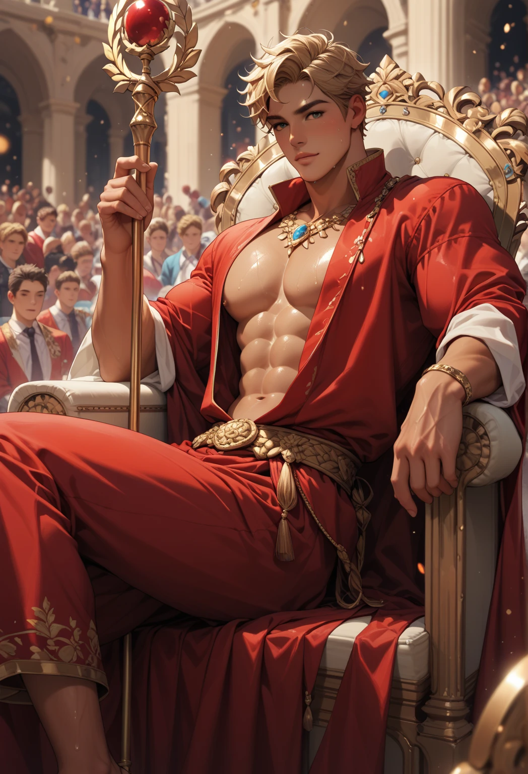Buddha with bulging crotch、not any dressed