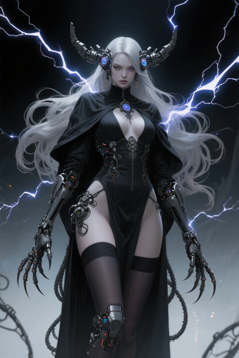 (hyper detail)))), (ultra-realistic), (illustration), (high resolution), (8K), (very detailed), (best illustration), (beautiful detailed eye mascara), (ALBINO SKIN) (GOTH MAKEUP) (best quality), (super detail), (masterpiece), (wallpaper), (detailed face), solo, one girl, SLENDER BUT CURVY , medium breasts, long legs