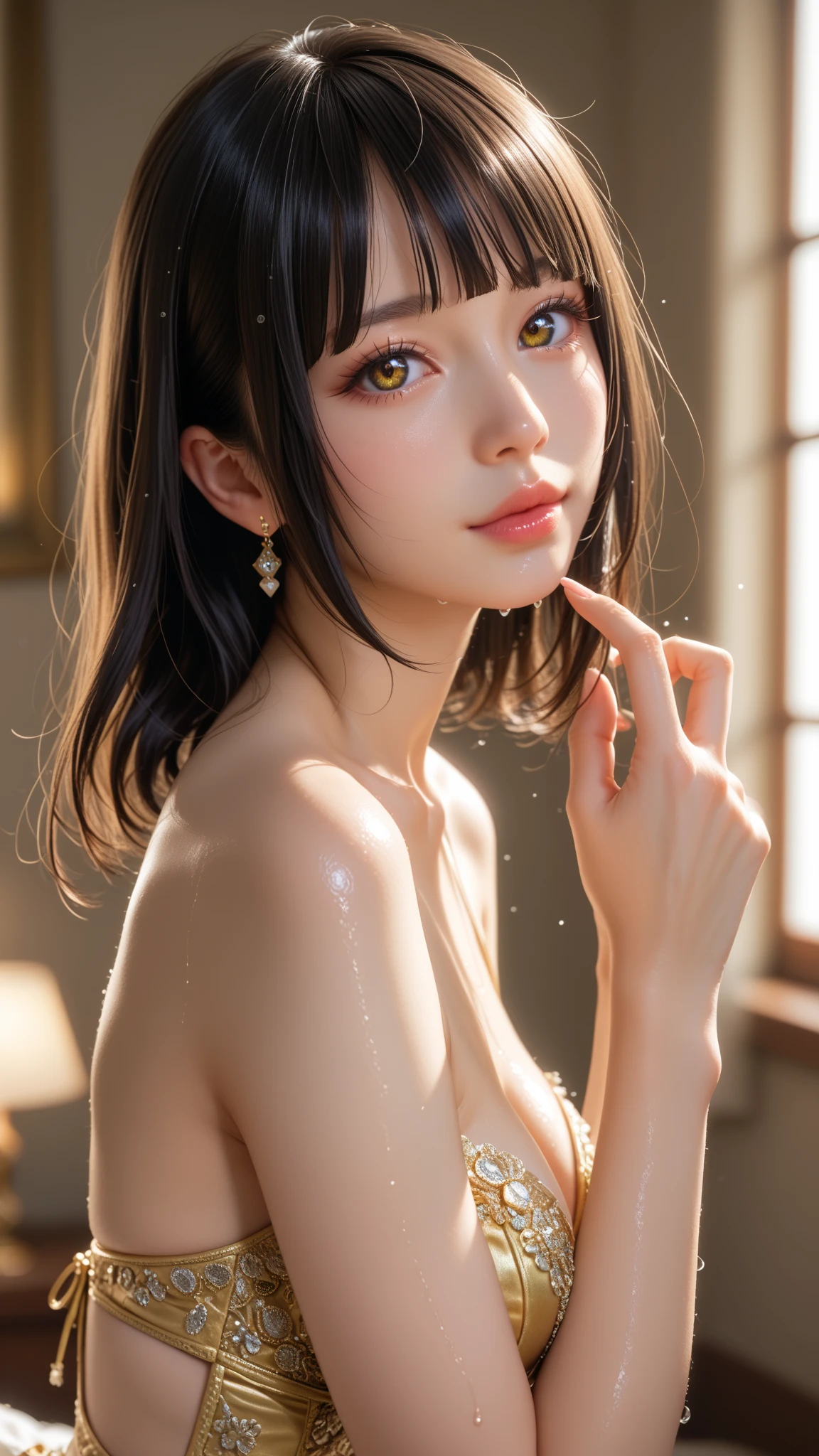 (Browsing Caution:1,4),Mix 4, (8k, RAWphotograph, Highest quality, Tabletop: 1.45), (Realistic, Realistic: 1.37),illumination, night, プロのillumination, photographn mapping, Radio City, Physically Based Rendering, Gradient Brunette, 高品質のphotograph, High resolution, 1080P, (Detailed facial depiction), (Detailed description of the hand), (Delicate CG), Extreme light and shadow, Rich details, (Detailed facial features), (Highest quality), Look in front of you, Highly detailed face, Highly detailed lips,  超High resolution, (Faithfulness: 1.4), photograph, 1 girl, [(sad)],  , Thin limbs, movie, Cool pose, I Cup, Highest qualityな完璧なボディ, photographのような, (1 girl: 1.3), Perfect balance, (Huge, Perfect breasts, Areola),(Realistic, Photorealistic:1.37),One Girl, Cowboy Shot,Professional Lighting, Photon Mapping, Radio City, RAWphotograph、(Photorealistic:1.4)、Octane Rendering、Complex 3D rendering with ultra-detail, Studio Soft Light, Rim Light, Vivid details, Super Detail, Realistic skin texture, Detailed aspect, Beautiful details in the eyes, Highly detailed CG Unity 16k wallpaper, compensate, (Detailed Background:1.2),Highest quality, 超A high resolution, Tabletop, One Girl, One girl,alone, Upper Body,View Viewer, White Background, Bobcut, short hair, Multicolored Hair, compensate , Lips parted, Black Lips, eyeliner, Gothic, Goth Girl,((全身全naked)),(((nsfw))),((naked)),,((Light on face:1.2)),((movie照明:1.2)),(Photorealism:1.4),((30 piercings in left ear)),((necklace)),((A woman who always smiles)),((nightのプールサイド:1.6)),((Lighting on face:1.1)),((Upper Body:1.2)),((Delicately depicting the face:1.2)),(Very short bob hair:1.5),((Black hair color:1.6)),((((全naked)))),(((nsfw))),((Small breasts:1.2)),(((((全身全naked))))),(((((全naked))))),(((全身全naked))),((Fair skin:1.4))