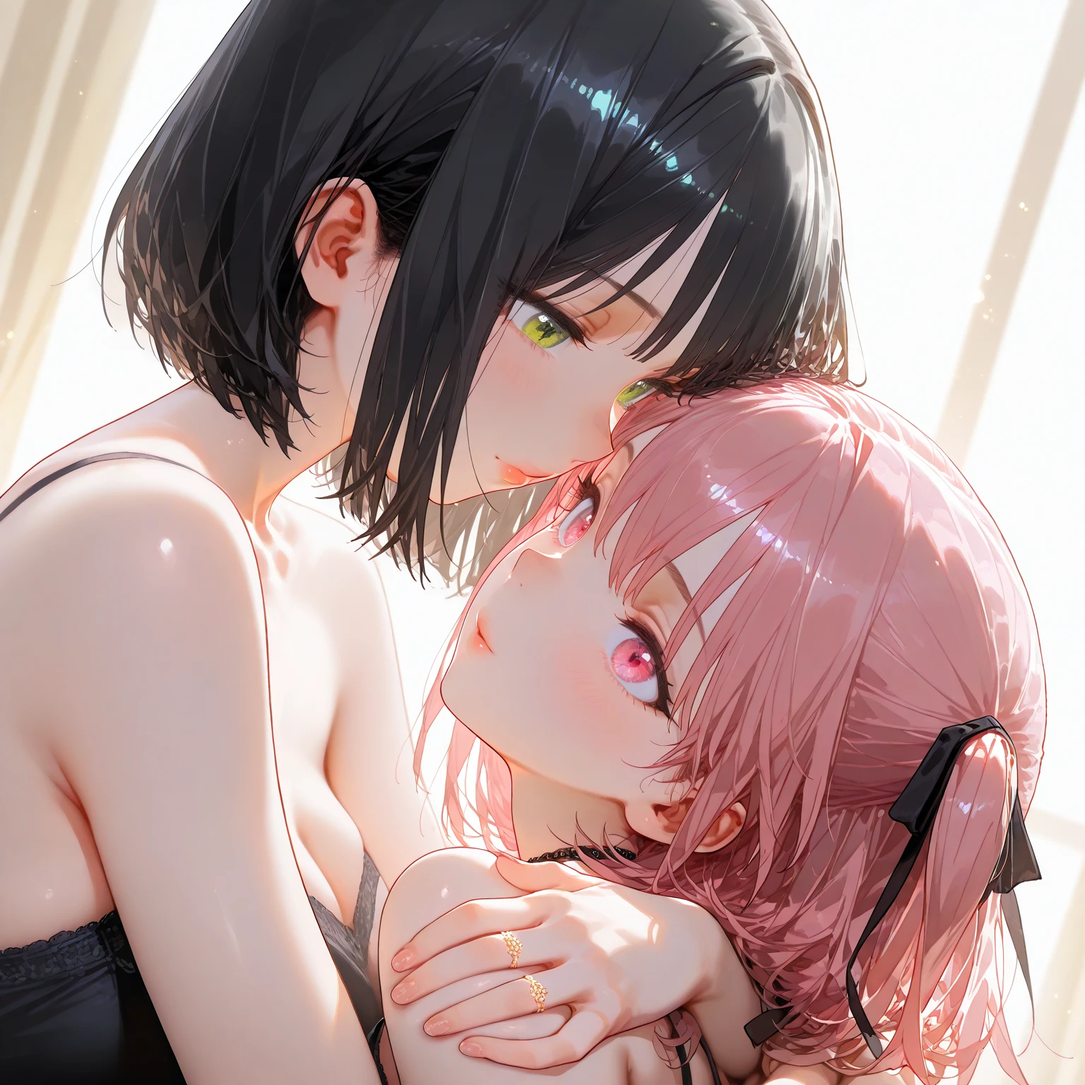 (Highest quality)), ((masterpiece)), (detailed), ((Perfect Anatomy)),One woman and one man,Women are beautiful 28 years old，Very sexy，Big Breasts，Side view,((Man giving blowjob to woman 1.5,Penis 1.5,A naked woman is sitting、Naked Man性が立っている,The man has a thick and impressive erect penis.)),Inside a pale pink love hotel room,strong, Naked Man,
Beautiful woman，Beautiful Face，Big eyes，Beautiful Eyes，Beautiful double eyelids，Beautiful teeth alignment，Beautiful body lines，Slender body，beautiful and slender limbs,Long and supple hair，Shiny black hair,Full Body Shot，Completely naked,No clothes，No underwear，Embarrassed expression，blush，Crying face,tears,Beautiful shoulders，Beautiful clavicle,Beautifully curved back,small cute butts,seiza ,(The woman sits with her knees bent and her legs apart.)((女性はmouthを大きく開けて舌を突き出している.,A lot of drooling from the woman&#39;mouth)),Women feel ecstasy when they see a penis,The penis is inserted deep into the woman'mouth.,(( For hair,Cum on face,A lot of semen on a woman&#39;s body&#39;Whole body 1.5)),Handjob,(((Man grabs woman&#39;Grabbing the head and making a blowjob 1.9))),Deep Throating 1.9,Female masturbation,(((A body covered in a lot of sperm 1.9))),