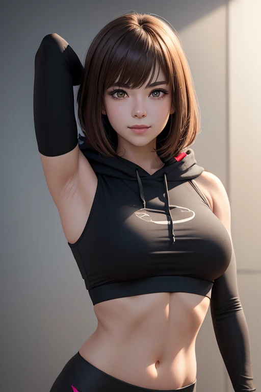 ((highest quality)),(ultra high resolution),(Super detailed), (best work of art), (1 young girl:1.5), beautiful and well-shaped face:1.5,(Beautiful skin with precise and detailed depiction:1.6),(sports bra and waist band hotpants shorts ),gorgeous, masterpiece, best quality, high-resolution, finely detailed, extremely detailed and beautiful, distinct-image, hourglass figure. 1 girl, 18 year old teenager, solo, sharp facial features, oval shaped face. cherry red lips, lightly tanned white skin. velvet-colored eyes, C-cup breasts, tall height(175cm), slim curves yet chiseled body type, flowing waist length dark violet-black hair, small narrow waist, long and slender legs, curvy wide hips, modern gym setting
