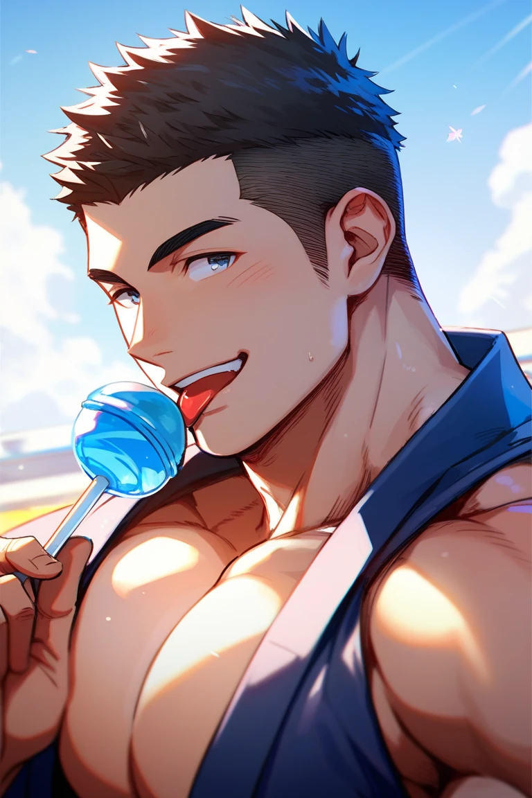 Painting, bullfighter, among fruits and berries  frivolous young  Thirteen year old son, fitness body, voluminous,  elastic buttocks, Tanga panties, playful look, aesthetically pleasing, beautiful, yaoi, super-detailed, high quality. Only male gender, guys, boys  