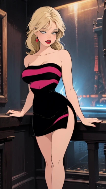 ((Highest quality、、masterpiece:1.3)), Upper Body、Long legs、Sharp focus:1.2, Beautiful woman with perfect figure:1.4、(Smiling:1.2), double eyelid、30-year-old female、Sexy pose、((((Close your mouth、One Woman、Bunny girl,Downtown at night))))、(((((手は体の横に)))))