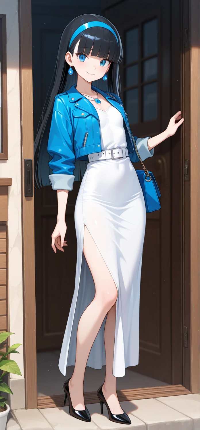 araffe woman in a white dress and black shoes walking down a street, sexy outfit, sexy dress, wearing tight simple clothes, wearing white skirt, photorealistic perfect body, white miniskirt, white silky outfit, thicc, sexy style, smooth translucent white skin, tight attire, very sexy outfit, clear curvy details, sexy look, tight dress, thick legs, short hair, blonde hair,