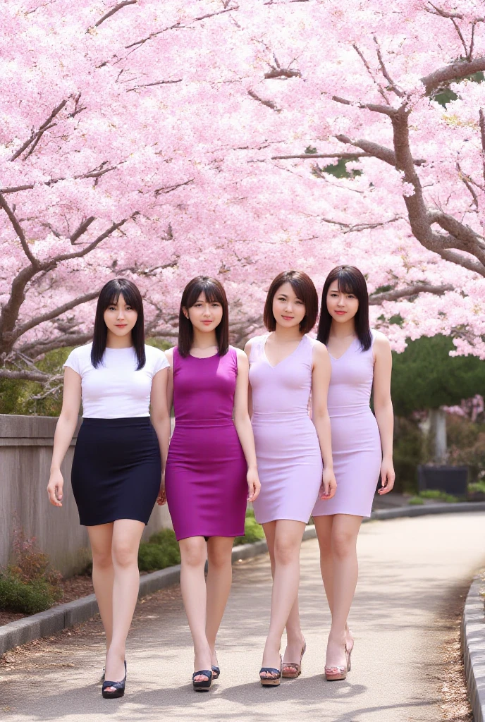 (multi-faces:1.1),(happy:1.2)of two girls,Under the cherry blossom trees,Short hair is mostly black or brown,Wear colorful dresses,Still take pictures,Indulge in laughter,Exciting expressions,Laid back atmosphere,Light light and shadow effects and montage-like considerations。 --auto