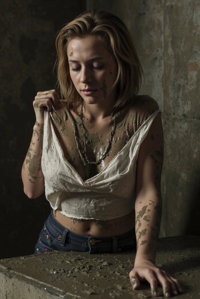 Woman with short hair wearing a denim jacket., Katinka Reinke, véronique meignaud, stephanie galés, moleksandra shchaslyva, Derevschikova, Marina Federovna, ewa juszkiewicz, Magalie Villeneuve, Maria Panfilova, photo jessika devic