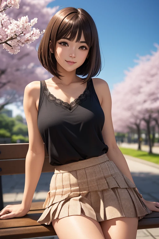 (best quality, masterpiece:1.2),ultra detailed,solo,cute girl,Park_Bench_background, <lora:ParkBench_v1:0.6>,(sit on the bench,upper body:1.3),lite smile,