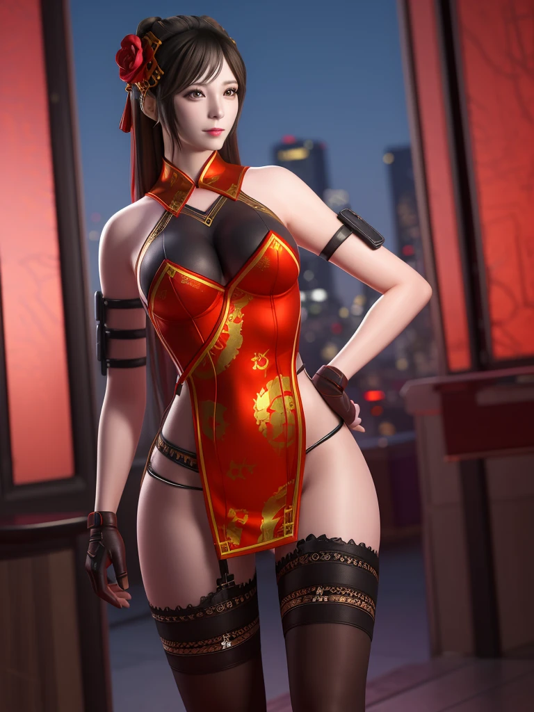 Replace the people in the picture,((8k+ultra high resolution+ultra high definition+masterpiece+Very detailed+Award-winning+The award-winning)),(perfect face+supermodel+Delicate skin+high ponytail+huge breasts+perfect hands+beautiful hands+perfect hands指+beautiful hands指+perfect legs+perfect feet+Three View),[[[muscle]]],(((anatomically correct))) ,