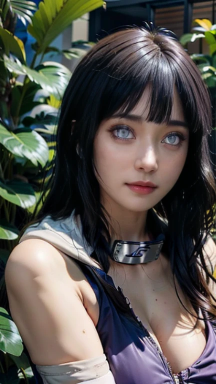 hyuga Hinata, extremely lifelike, sexly, big-ass, legs thick, Fitness, angelical, face perfect, teen, cabelo azul escuro, liso