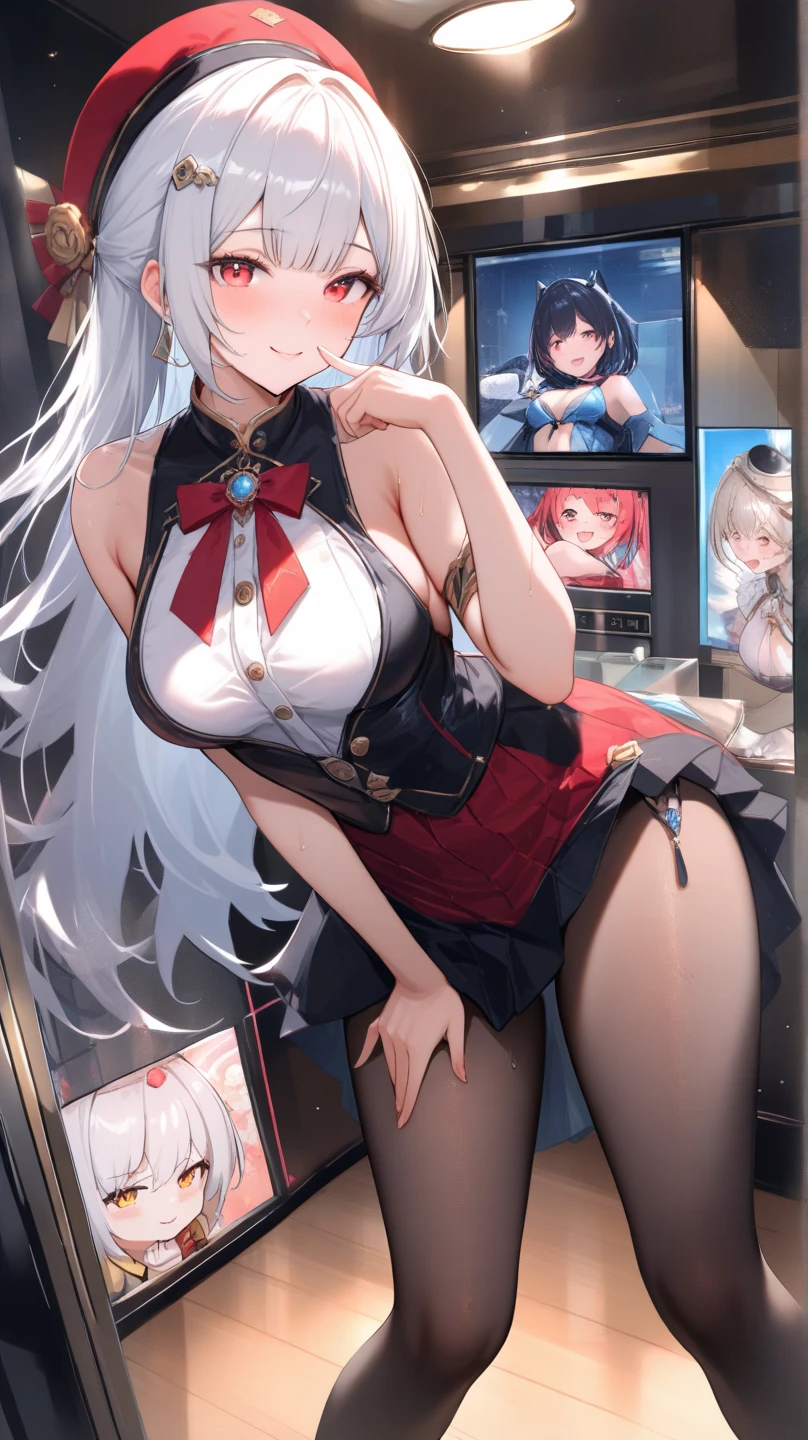 White hair,Lori,oral sexy,silk stockingsa,