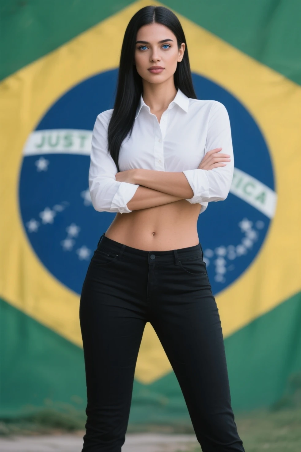 (masterpiece), best quality, very detailed face, (((old man wearing a black suit stands behind))) (((nude naked young teen white girl who wears colorful tribal body paint and smiles and has short brown braid hair and holds a banana))) and has blue eye and medium breast and nipple and thigh and tribal necklace and earring and tribal bracelet, standing in classroom, classroom, modern art on wall, crowd of old men in blue suits in the background, crowd of old men in blue suits in the background, crowd of old men in blue suits in the background,