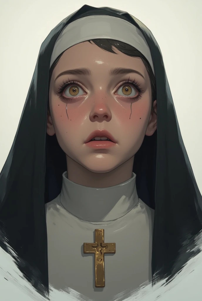 In the heart of a haunted abbey, a dark nun emerges from the shadows. With a sharp focus and unyielding determination, every detail of her ultra-detailed, photorealistic portrait comes to life in stunning 1.2 high resolution (best quality: 4K, 8K, highres, masterpiece). Her dark habit conceals a stark contrast of ominous shadows and dramatic lighting, heightening the horror and terrifying presence of this creepy and scary figure.
demonic eyes gleaming with an otherworldly intensity. Her sharp, angular features are subtly hinted at in the mist, ,(((very thin))) ,((Flat chest)) long shot
