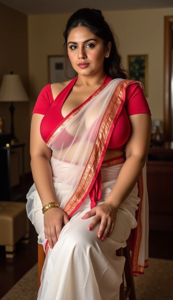 Foto RAW, photorealistic, photography, full body shot, master shot, goddess like beauty, perfect thick chubby mallu Desi aunty bhabhi, Wearing a Stanapatta, a chest-band.Saree model, model Photography, Indian saree shoot, Indian traditional wear advertising photography, traditional wear brand shoot, face of Indian actress Sonakshi Sinha, masterpiece, realistic, realism, incredible details, sensual pleasure, photorealism, detailed skin, skin pores, high contrast, photorealistic Artstation 8k HD digital art trend of high definition and detailed realistic skin texture, ultra detail, realistic skin texture, armature, best quality, ultra high definition, (photorealistic:1.4),, high resolution, detail, raw photo, Re sharp, by Lee Jefferies Nikon D850 Film Stock Photo 4 Kodak Portra 400 Camera F1.6 Lens Rich Color Ultra Real Realistic Realistic Textures Dramatic Lighting Unreal Engine Trending at Art Station Cinestill 800,(pele altamente detalhada: 1.2), 8k UHD, DSLR, soft-lighting, alta qualidade, grain of film, Fujifilm XT3,she didn't like to wear blouse or bra, she is happy to wear only saree, she hates blouse or bra,