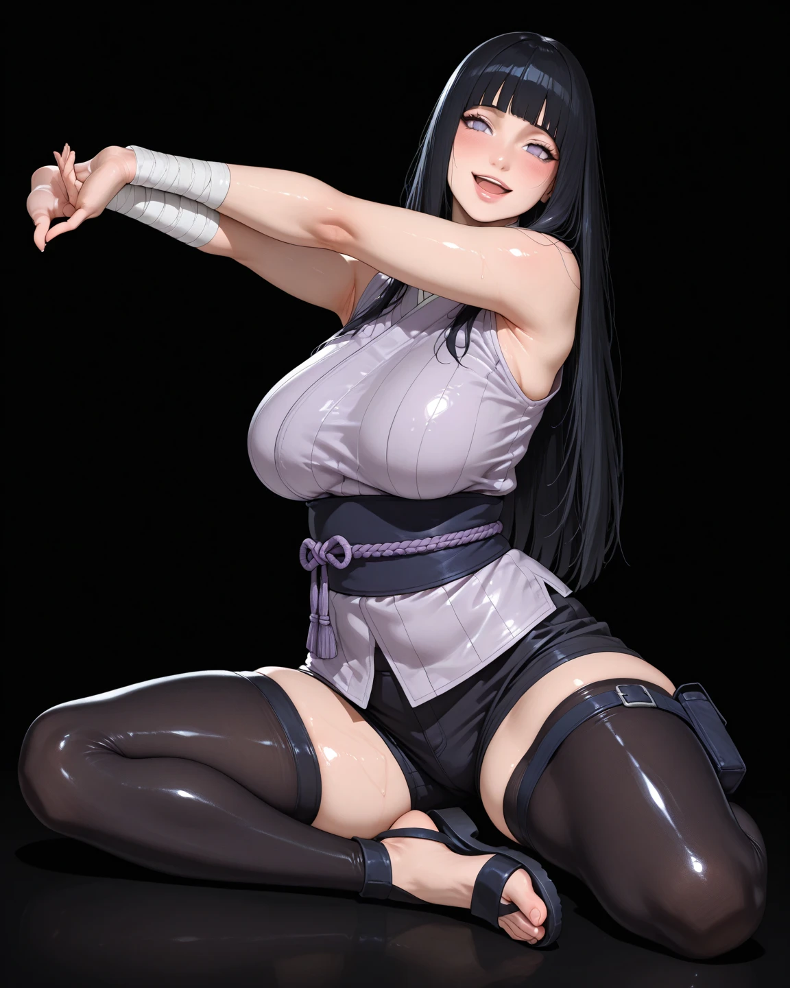score_9, score_8_up, score_7_up, score_6_up, uncensored, Yukinoshita yukino, black hair, long hair, grey eyes, naughty face, shiny skin, sweating, (small breasts:1.2), BREAK (masterpiece:1.2), best quality, high resolution, unity 8k wallpaper, (illustration:0.8), (detailed eyes:1.3), perfect lighting, extremely detailed CG, (perfect hands, perfect anatomy), porn, 3d, wide hips, big ass, skin tight clothing, underboob, kneeling, cum on face, facial, red lipstick, dark skinned male, huge cock, cock in front of face, penis awe, shocked expression, gasping
(cellulite:0.8),
1 female, high quality