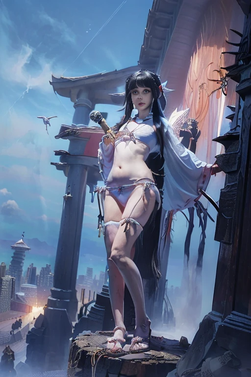 ((NSFW:-0.9, (??????:-0.9), Acutance:0.85, White and Red, Mystic sight, (many Dazzling flush lights with lens flares), Luminous Particles, many colorful Lights )) . best quality, (masterpiece:1.3, ((realistic and photorealistic with touch of rawness:1.37)), ultra detailed:1.3) . (Amazing KAWAII Idols Walking on stage), ((Extremely detailed (KAWAII face variations)) with joyful expressions), { oiled ivory skin | Overflowing Biomechanical HUGE and HEAVY boob | pretty hips | (Exquisitely White dress with back cutouts) | Full of flowers covering girl's body | long hair:-0.8 }, { (Visible ????? backs with Overflowing sideboob) | ( Walking on stage with Red highheels, large crowd:1.4) } . (((Ass focus, butt crack))), Whole Body proportions and all limbs are anatomically accurate .
