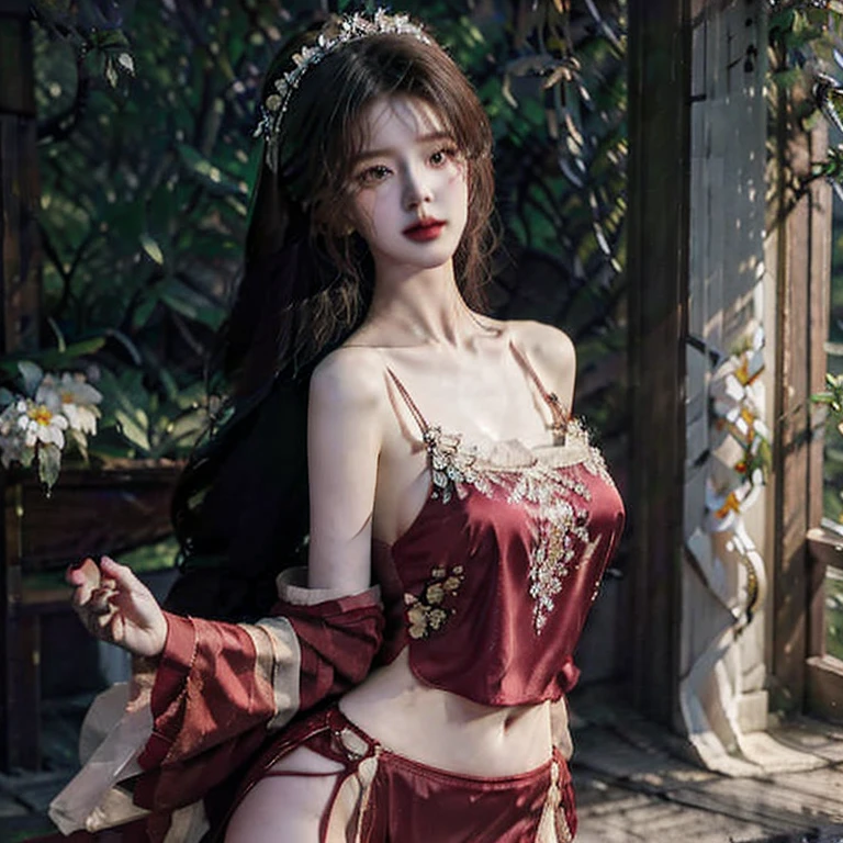 (Masterpiece, absurderes, Highly detailed:1.3), dream-state, Digital painting beauty, (Sitting, mature, Slim, Slender,) view the viewer, (Masterpiece), (Best quality:1.2), absurderes, Intricate details, skin indentation, cleavage, Huge breasts, (Highly detailed skin:1.2), (author：Alphonse Mucha Echo Chernik Megan Laura Cho Bingqiang), Sharp focus, Soft and colorful, Centered, symetry, picure, Intricate, voluminetric lighting, Beautiful, rich deep color, Ultra detailed, Digital painting, Mysterious magic, Focused, lush colors, Canon Eos 5d Mark IV and Fujifilm Superia X-TRA 400 film, (Extremely detailed oil painting:1.2), Glow effects, godrays, handpainted, Renders, 8K, rendering by octane, 4 d cinema, blender, Dark, Ultra-refined atmospheric 4K, cinematic sensual, Sharp focus, humorous illustration, great depth of field, Masterpiece, colours, 3d octane render, 4K, concept-art, trending on artstationh, Hyperrealistic, Vivid colors, Extremely detailed CG unified 8K wallpapers, trending on artstationh, trending on CGSociety, Intricate, High detail, Dramatic，1girll，Street photography，（red transparent underwear），Red stockings，（Red transparent thong panties），pantyless，（（（Camel toes））），Bulging loops））），Neck ring，（（Wearing a watch，choker necklace）），Sit with your knees folded，（full bodyesbian：1.5
