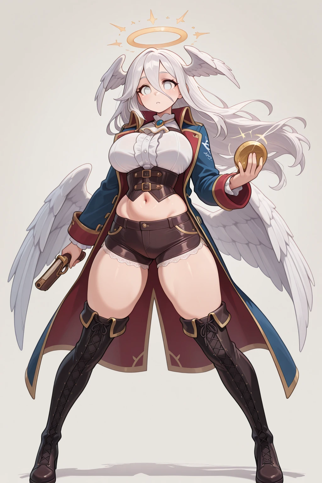 ((BLACK BACKGROUND,1:2, masterpiece)), full body MILF BIMBO standing with two long thighs and two high heels, red eyes, silver white hair, short bob style hair, big breasts, cleavage, separate sleeves, tiara royal, long cape up to two feet, yellow bikini, hands on waist, navel, lustful smirking smiling, smile face (red blushed, red cheeks), metal shoulders, gold sleeveless armbands, black leather choker slave collar, shackle bracelets, slave red crest, full body MILF BIMBO standing with two long thighs and two metal sandals, red eyes, silver white hair, short bob style hair, big breasts, cleavage, separate sleeves, tiara royal, long cape up to two feet, yellow bikini, hands on waist, navel, lustful smirking smiling, smile face (red blushed, red cheeks), metal shoulders, gold sleeveless armbands, black leather choker slave collar, shackle bracelets, slave red crest, pauldrons, breastplate, corset, eye focus, full body, whole body 1solo slave fighter, loincloth standing, hands on hips, metal sandals, backpack, choker, big belt around waist, view from below, feet together, bracers, tiara)