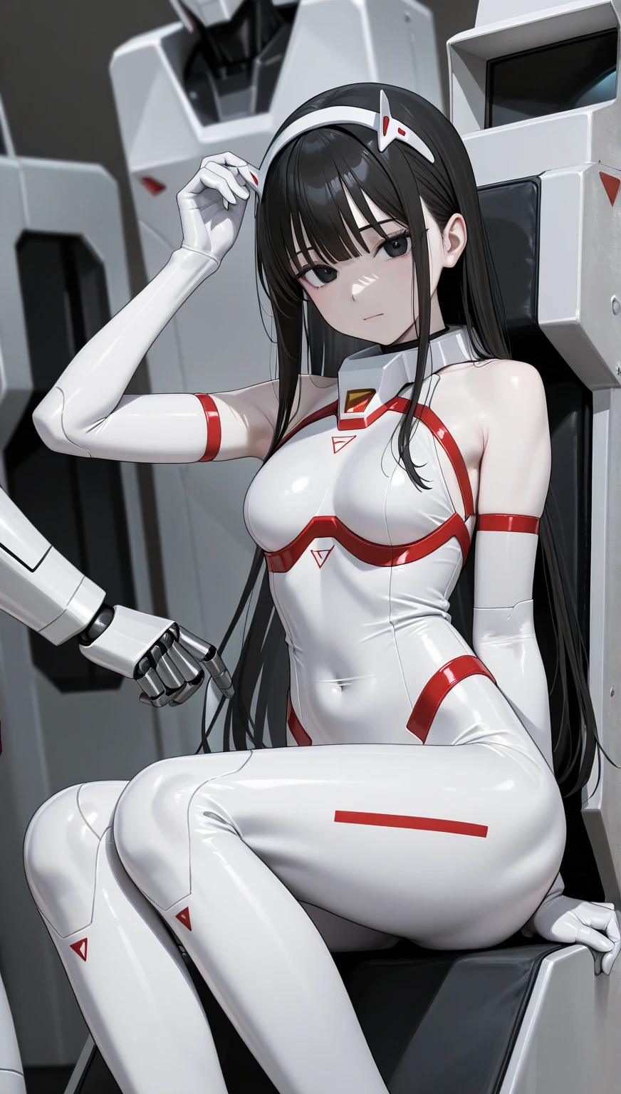 (masterpiece, best quality, detailed), 1girl, solo, looking at viewer, <lora:hu_tao:0.8>, hu_tao, long hair, symbol-shaped pupils, twintails, hair between eyes, flower-shaped pupils, very long hair, black nails, nail polish, ghost, <lora:StormTrooper:1>, stormtrooper, armor, indoors, couch, pillow, window, curtains, potted plant, sitting, hugging own legs, knees up, knees to chest, smile, open mouth