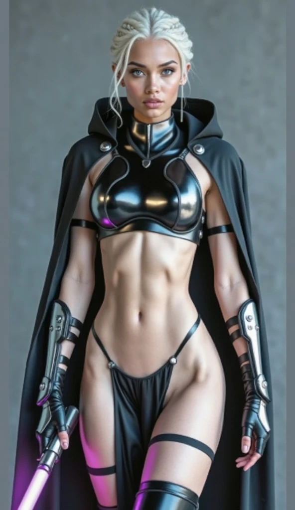 Beautiful Face,face is pakistani girl (zarnigar) in hijab, 1 Woman, Big, Curvaceous, (16k, RAW photo, top quality, masterpiece: 1.2), (HDR, Realistic, Photorealistic: 1.37) (tube attached to the body), (Bikini Cyborg robot parts)))), Medium shot, ( Seductive smile)), (black eyes), princess cut,from below,(whole body),posing,,in the lab,( tube connected to blood vessel),((mechanical vertebrae attached to the back)),((mechanical neck attached to the neck)),(wire cable attached to the head and body),(character focus),science fiction,perfect female figure,perfect anatomy, ultraanatomy, Full body shot, up to 4 fingers and 1 thumb relationship,