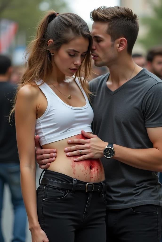 there are two people standing next to a fence kissing, arm around her neck, hugging her knees, they are in love, hugging, beautiful surroundings, private moment, face obscured, candid shot, photoshoot, uhd candid photo of dirty, photo shoot, couple, beautiful scene, hugging his knees, dsrl photo, instagram picture, reylo kissing, picture