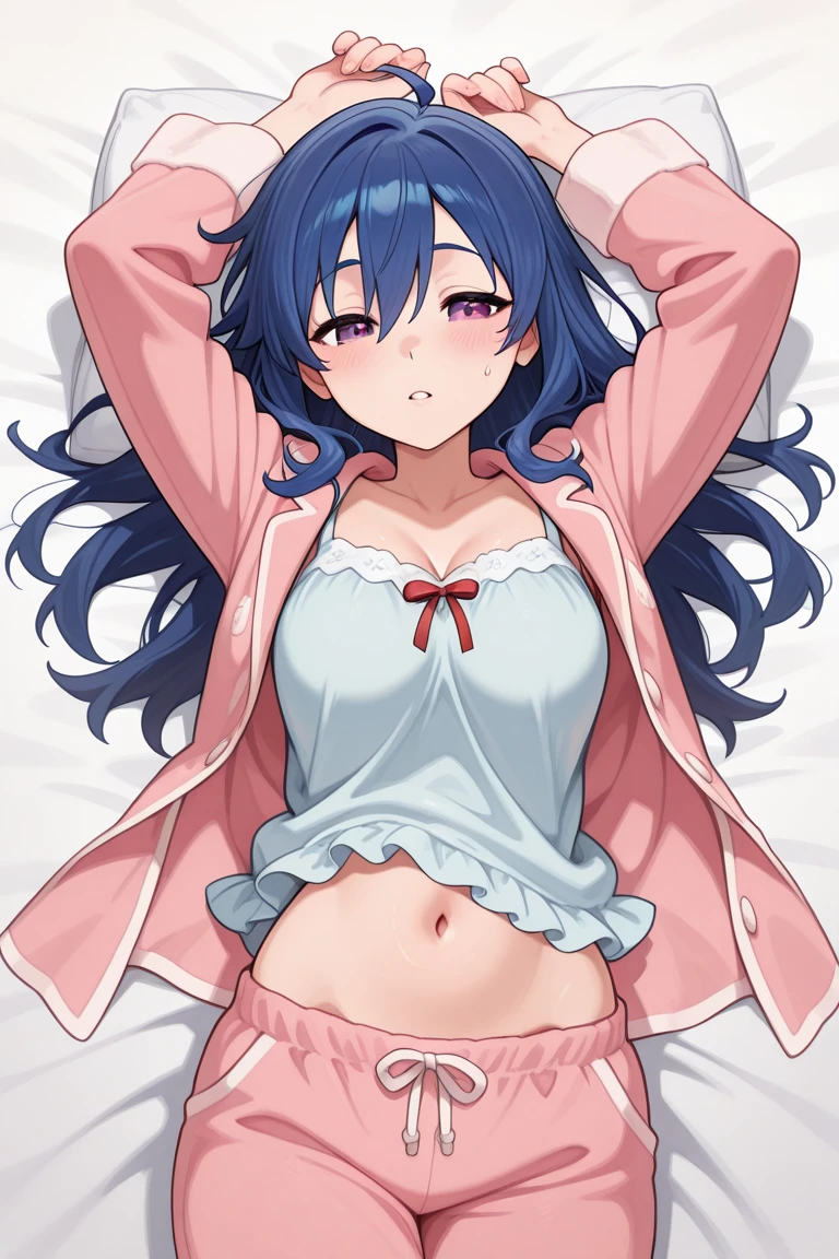 (sketch)1.4,(official art)1.4,(High school girl in underwear)1.3,(Upper body with just a bra)1.3,(masterpiece)1.3,anime visual,high school girl,(sit at bed)1.5,(skirt,cotton bra)1.4,(bedroom)1.3,(Spread legs wide)1.4,(open mouth),(embarrassed face)1.4,soft clean focus, realistic lighting and shading, (an extremely delicate and beautiful art)1.3, elegant, ,active angle,dynamism pose