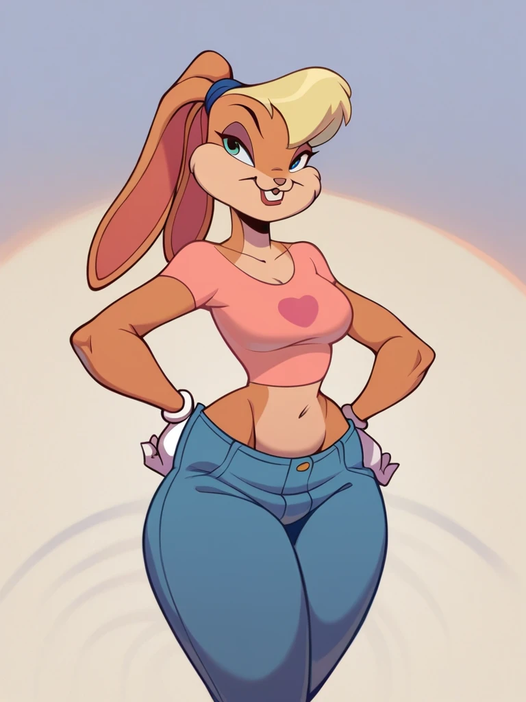 um desenho de uma mulher com uma roupa rosa posando para uma foto, arte dos desenhos animados, Lola Bunny Fanart, personagem de desenho animado, personagem em sua pose natural, desenho animado altamente detalhado, Commission for High Res, comic character, OC Commission, colorful sketch, thicc, high quality colored sketch, menina bonito vestindo o terno do tanque, corpo grosso, traje apertado, thick thieves
