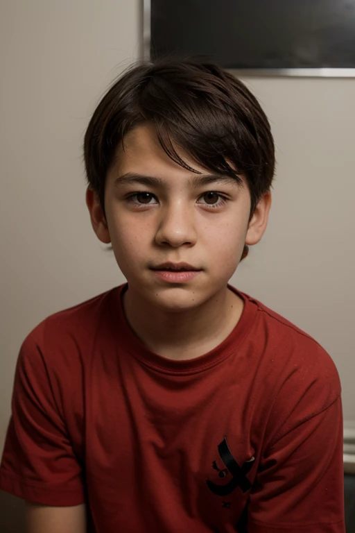 A portrait shot of a heathy boy with text "Happy New Year " behind him