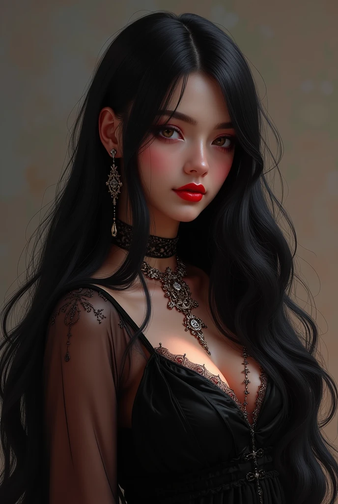 Un primer plano de una mujer con cabello largo y negro con un vestido blanco, ulzzang, maquillaje popular de Corea del Sur, Modelo IG | Artgerm, Chica coreana, Yanjun Chengt, inspirado por Yanjun Cheng, maquillaje coreano popular, Retrato Jisoo Blackpink, Hermosa joven coreana, Hermosa mujer surcoreana, Beautiful aesthetic face, Hermosa joven coreana