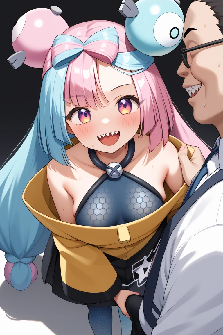 score_9, score_8_up, score_7_up, source_anime, BREAK, 1girl abs arms_behind_back bell bent_over black_hair blush bound bound_arms flat chest choker collarbone fox_mask grabbing_another's_hair grabbing_another's_twintails hair_ornament hetero jingle_bell long_hair mask mask_on_head medium_breasts navel neck_bell nipples nude open_mouth pink_eyes sex sex_from_behind stomach_bulge thighs twintails