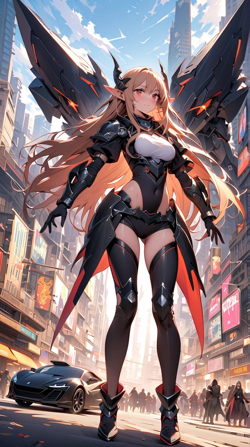 最high quality、Best image quality、masterpiece、girl((Age 25、 By becoming、Best Bust、Medium Bust,Wide open breast tea、Red glowing eyes,Blonde、Red Mesh、Disheveled Hair、Lointail、thin,The highest valley、Open chest、Luminous Wristbands、hair ornaments、Show the whole body,Black Ninja suite、revolver、scar、Full body scar、Fighting Pose)),high quality、Beautiful art、background((Photography room))、Flight、Flying debris、Written boundary depth、movie、Visual Arts、Perfect art、8K,Genuine,