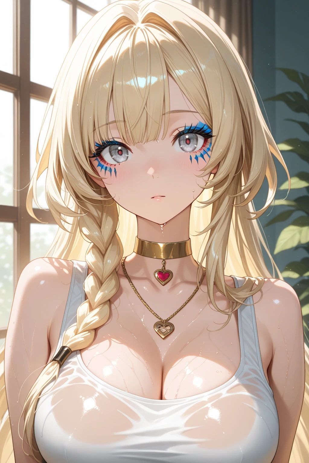 (photorealistic:1.8, highest quality:1.8,8K masterpiece:1.8,High resolution,muste piece:1.8,RAW Photos,cinematic lighting),No split screen,
(adult woman:1.3)、Completely naked、open front shirt、choker、Body painting with a pop design drawn directly on the whole body、pop art design、cutting edge fashion、Innovative、center of attention、new york、special art design、
beautiful butt,beautiful thighs,plump nipples、pubic hair、(cameltoe)、slender abs:1.2,
(Soryu Asuka Langley)(character focus)、Stoic,
(midium Hair:1.2,beautiful shining blonde hair:1.5))