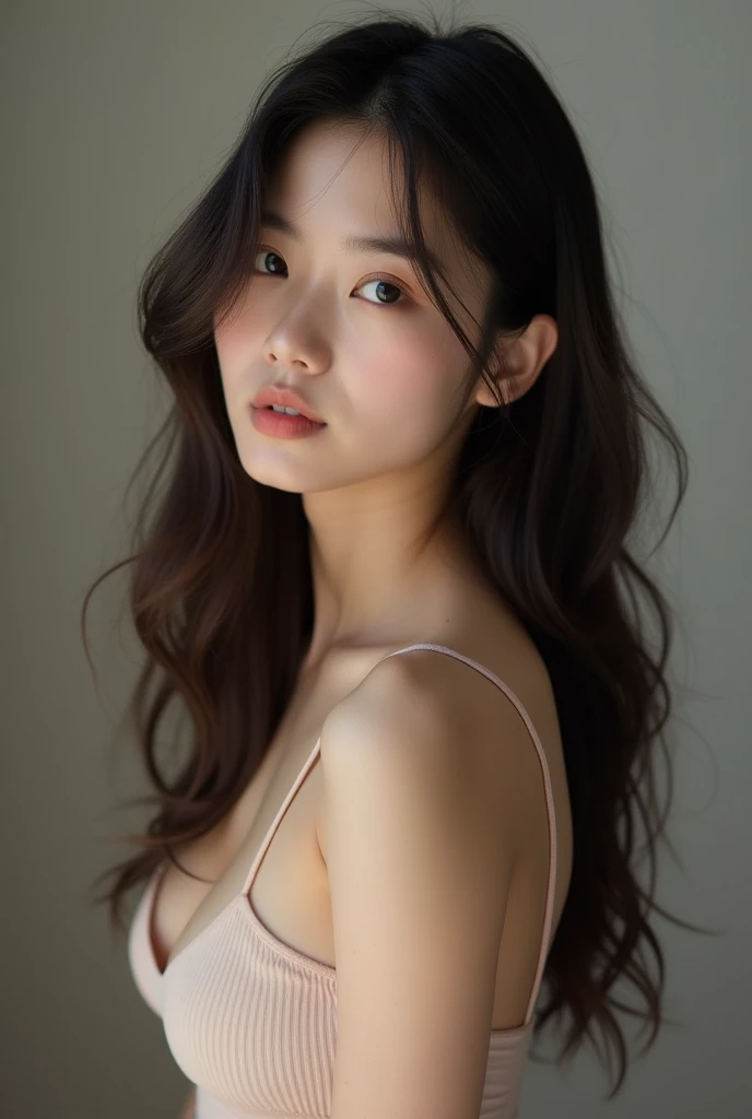 Sam Japanese girl model Pide hyperrealistic with beautiful face age 24 years . Taking a photo in full body nudes. let her vagina be seen
