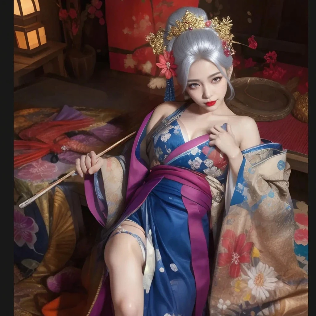 portraits,(photorealistic:1.4), official art, unity 8k wallpaper, ultra detailed, beautiful and aesthetic, masterpiece, best quality,, (fractal art), 1girl, Sitting in a chair, wide aperture, Peking Opera, the face is clear ,<lora:chinesePekingOpera_pekingoperarv10:0.8>,aughty face, rolling_eyes, cross-eyed, ahegao, open mouth, tongue out, salivating, saliva, Blush, facial flush,<hypernet:ahegaoHypernetwork_v1:1>,