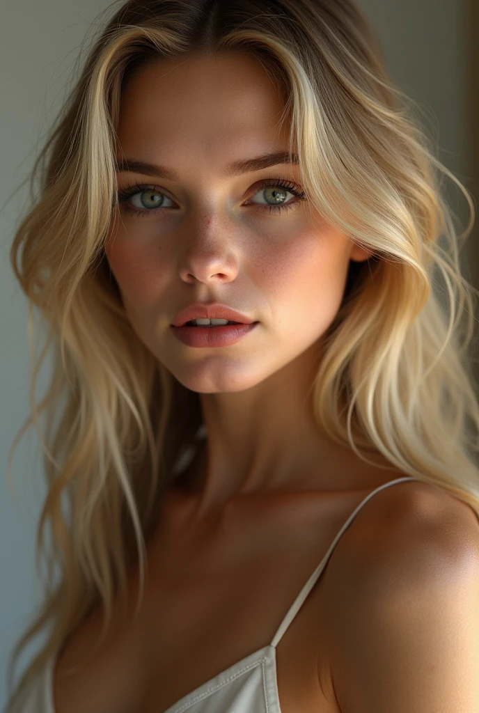 plan de tout le corps d&#39; 19-year-old female model, cheveux blonds et grands yeux marron, Very beautiful young woman, beautiful blonde girl, extremely beautiful face, thanks alexa, a beautiful teenager, Pretty young woman, fille de 19 ans, magnifique jeune mannequin, with very sexy clothes
