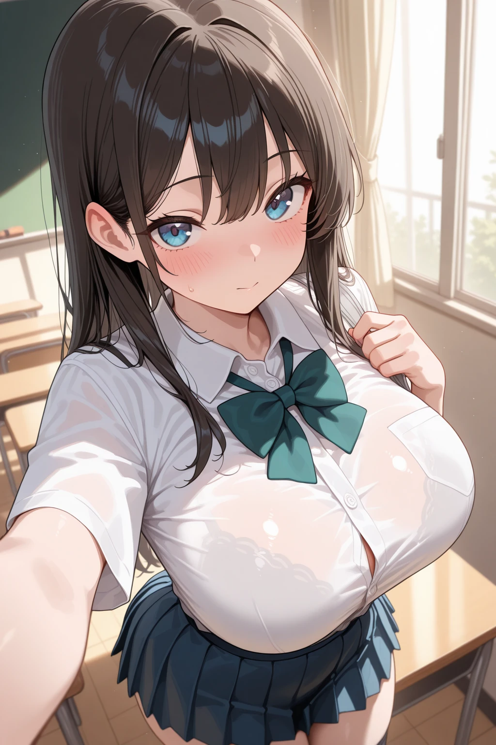 presenting_breasts, breast_focus, woman_focus, BreastLift,
black hair, pony tail, kobeya uniform
,BREAK,breasts_out,show off nipples, focus on nipples,
 (((smile))), ,disgusted face,{{{disgusting:1.5}}},disdaining,open mouth,looking down at viewer
,BREAK,from front, upper body,locker room