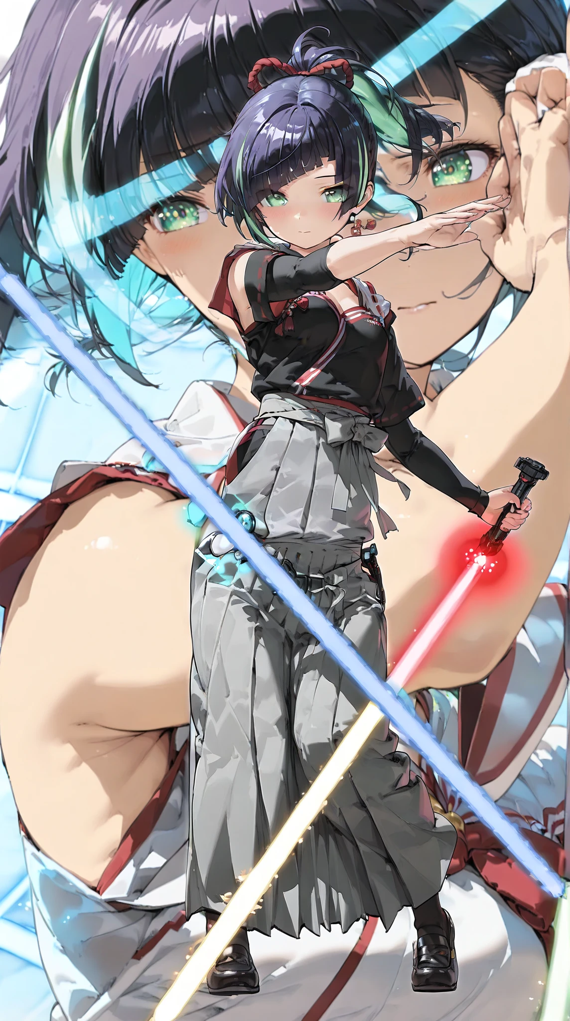 One side of the dress is torn at the chest、Dust cloud、tits、Nipples fully visible、receive damage from an attack、anime、((Battle scene in the ruins))、blush、Line art、Pencil drawing